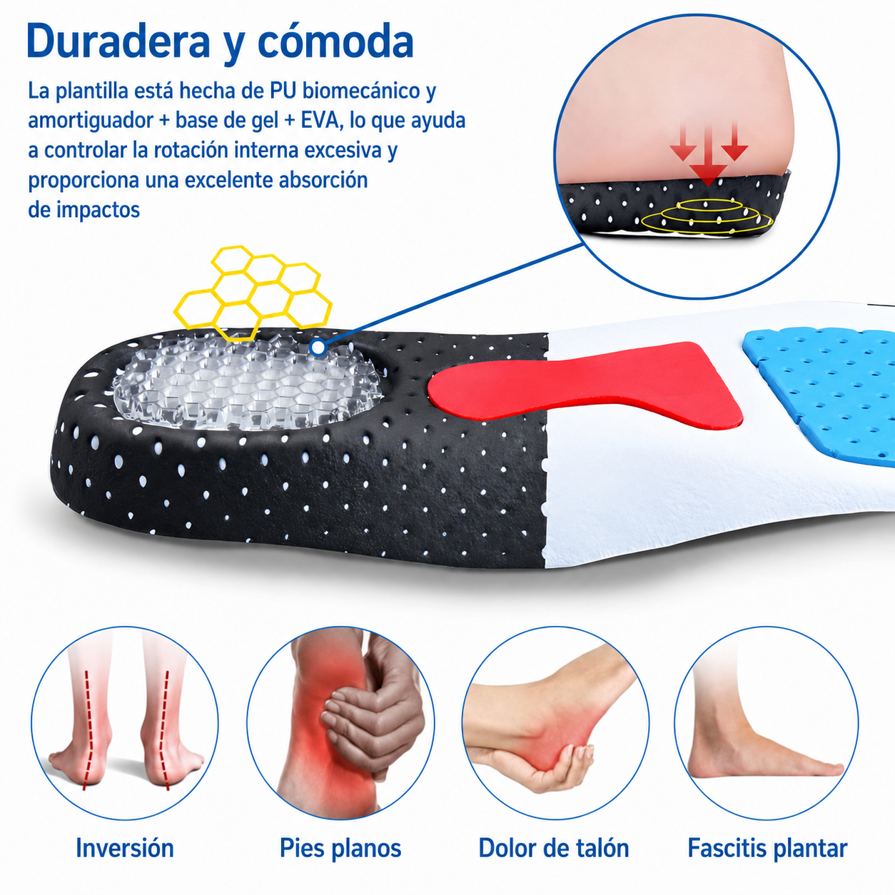 Plantillas de Confort y Soporte ProWalk -  Descanso para Tus Pies