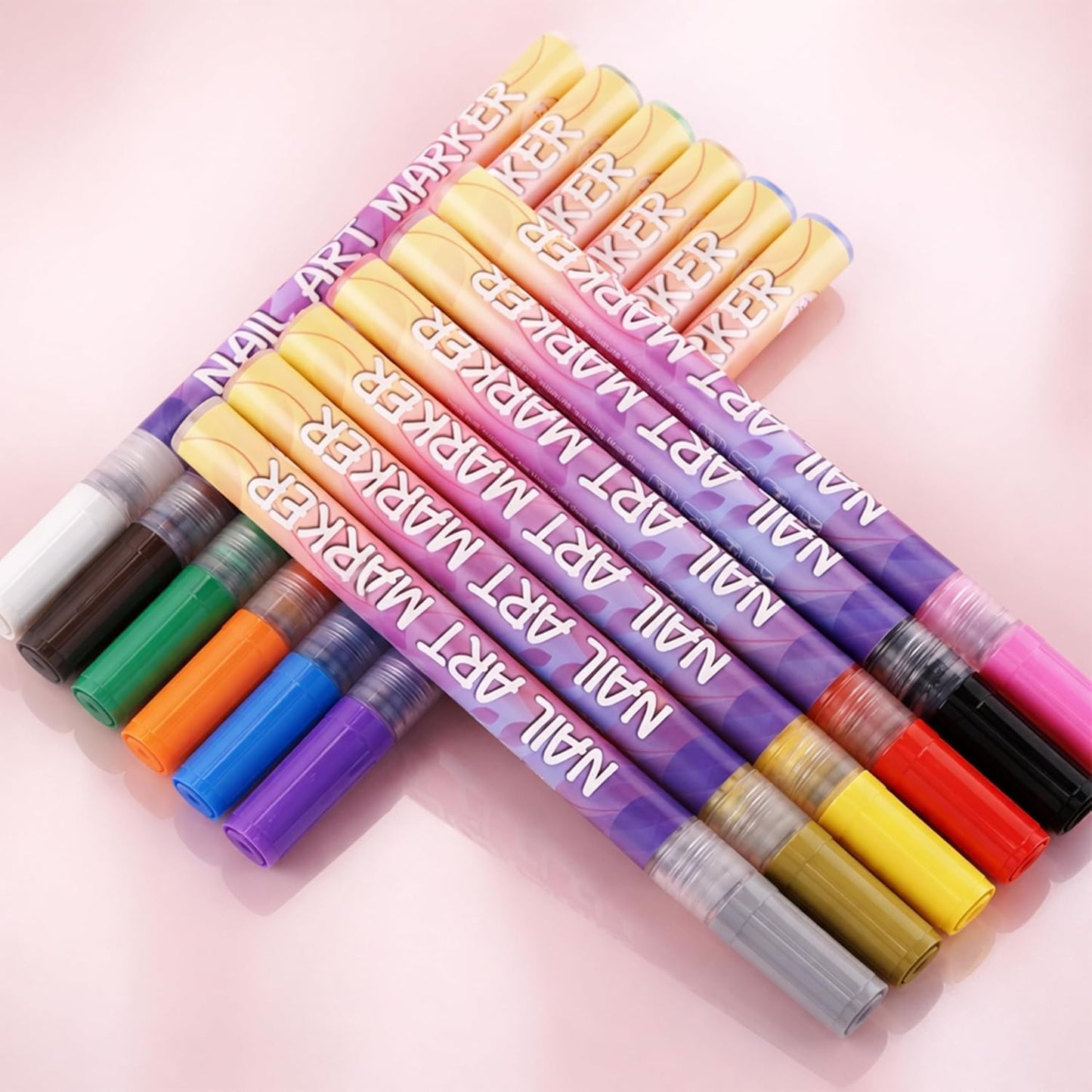 Set de 12 Marcadores Nail Art – Diseños de Salón en Casa