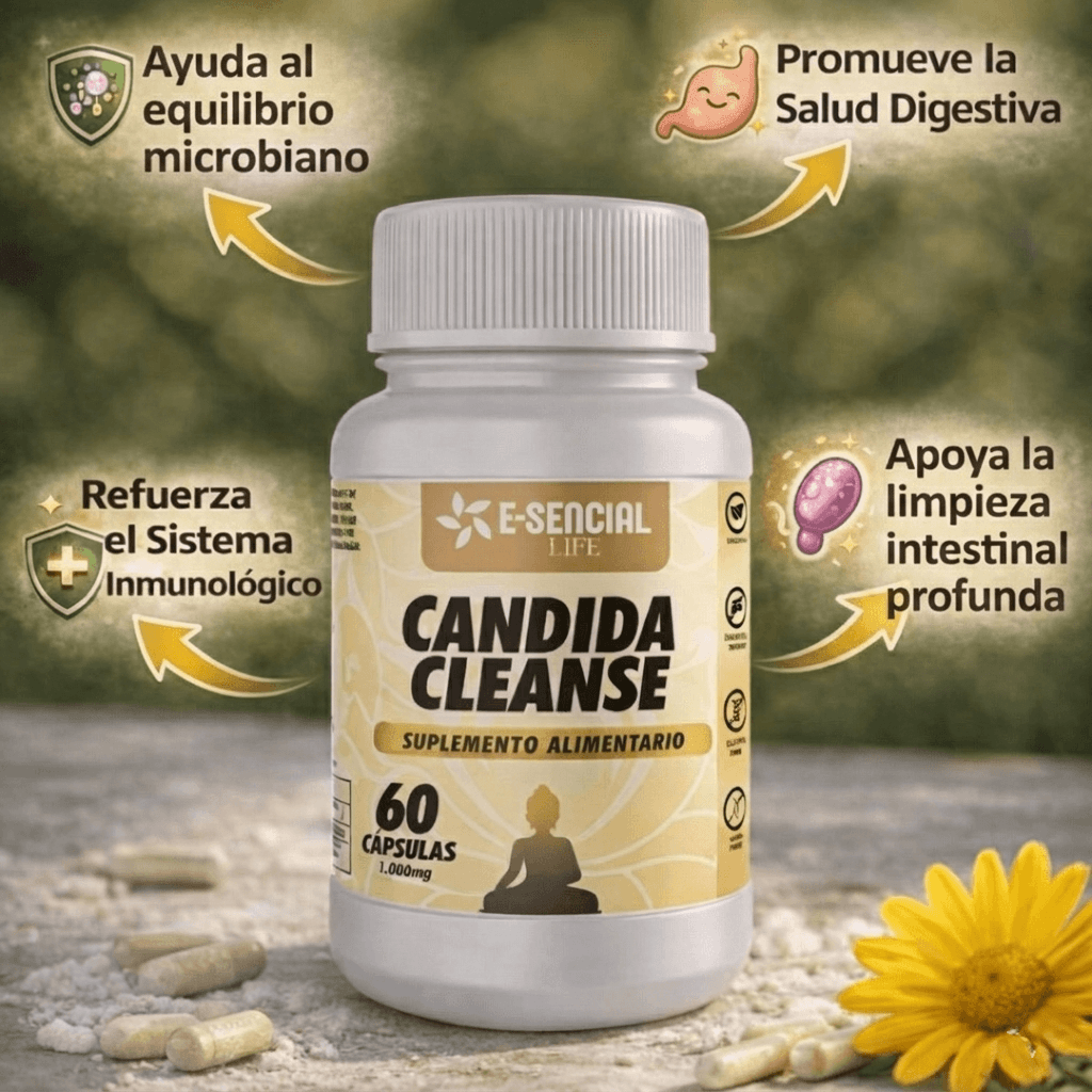 Candida Cleanse 1000mg (60 Cápsulas) por E-SENCIAL LIFE