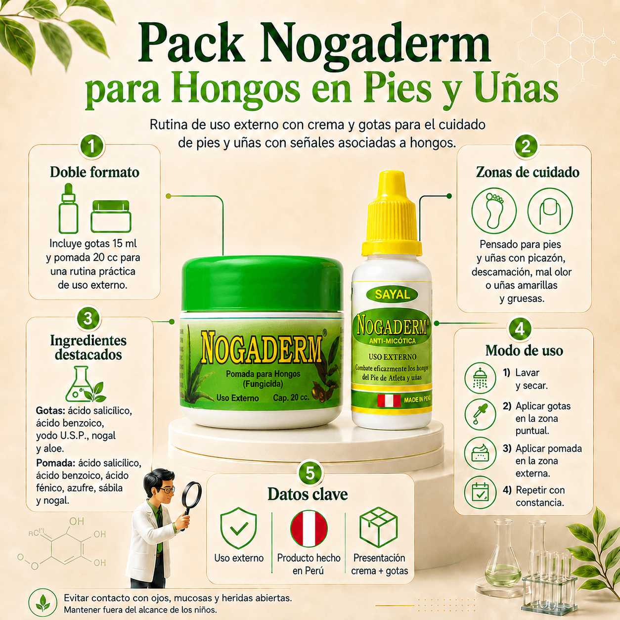 Pack Nogaderm para Hongos en Pies y Uñas