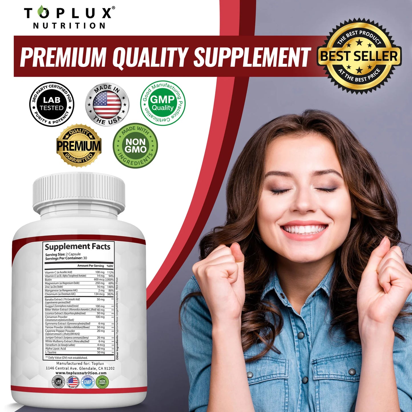 Blood Sugar Complex - Apoyo en el Control Natural del Azúcar en Sangre (60 cápsulas)