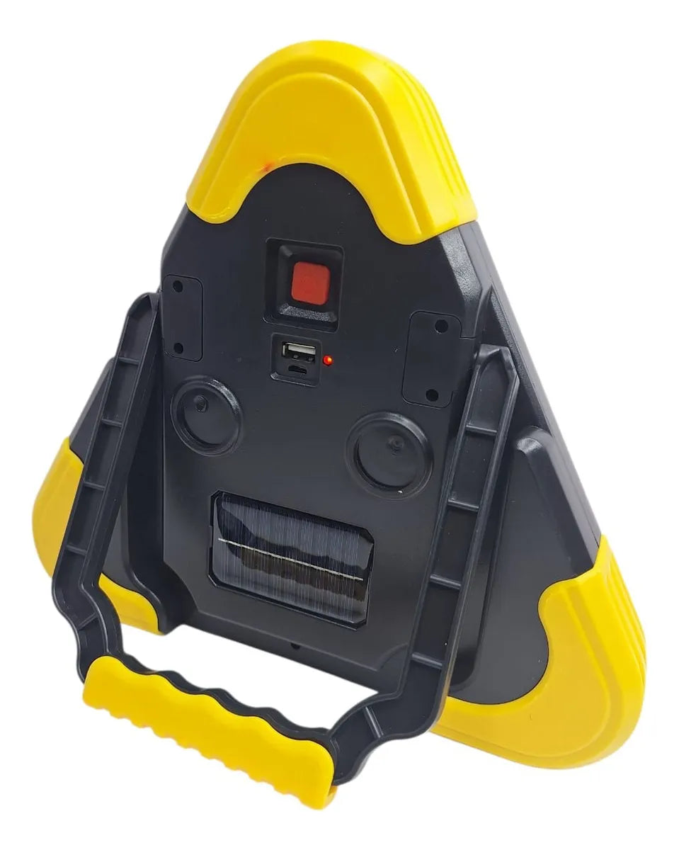 Triángulo Emergencia 3 Led Recargable Solar