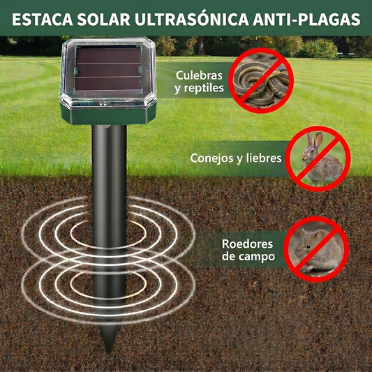 ESTACA SOLAR ULTRASÓNICA ANTI-PLAGAS