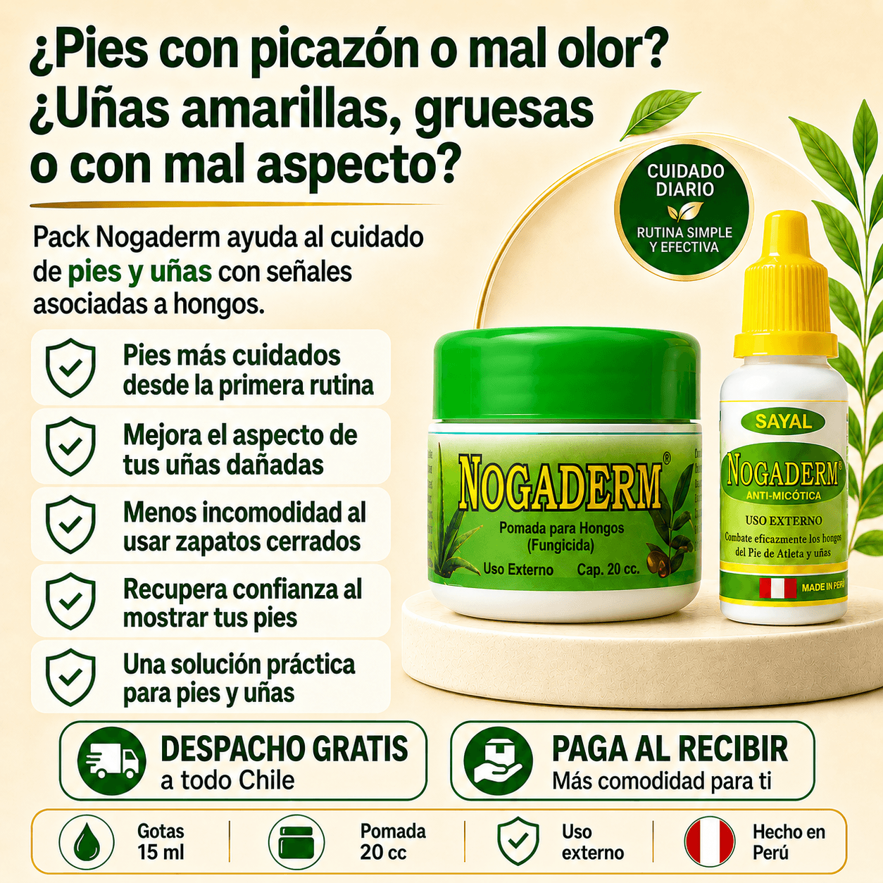 Pack Nogaderm para Hongos en Pies y Uñas