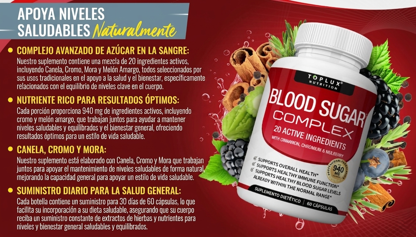 Blood Sugar Complex - Apoyo en el Control Natural del Azúcar en Sangre (60 cápsulas)