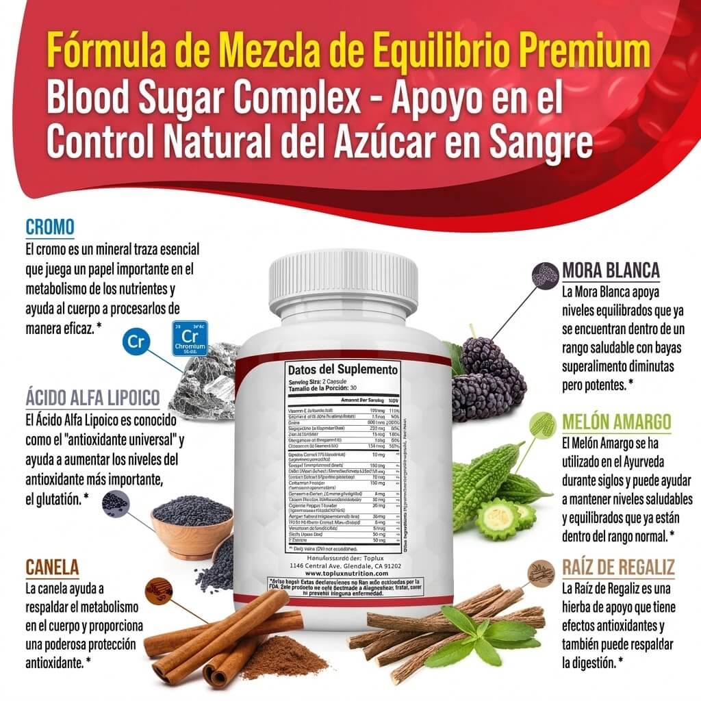 Blood Sugar Complex - Apoyo en el Control Natural del Azúcar en Sangre (60 cápsulas)
