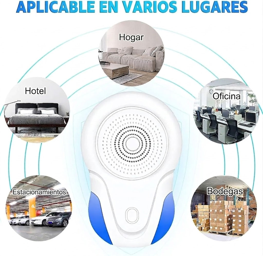 Repelente Eléctrico Ultrasónico Ratones/Insectos/Arañas: Proteja su hogar de roedores e insectos de forma limpia, continua y sin venenos peligrosos