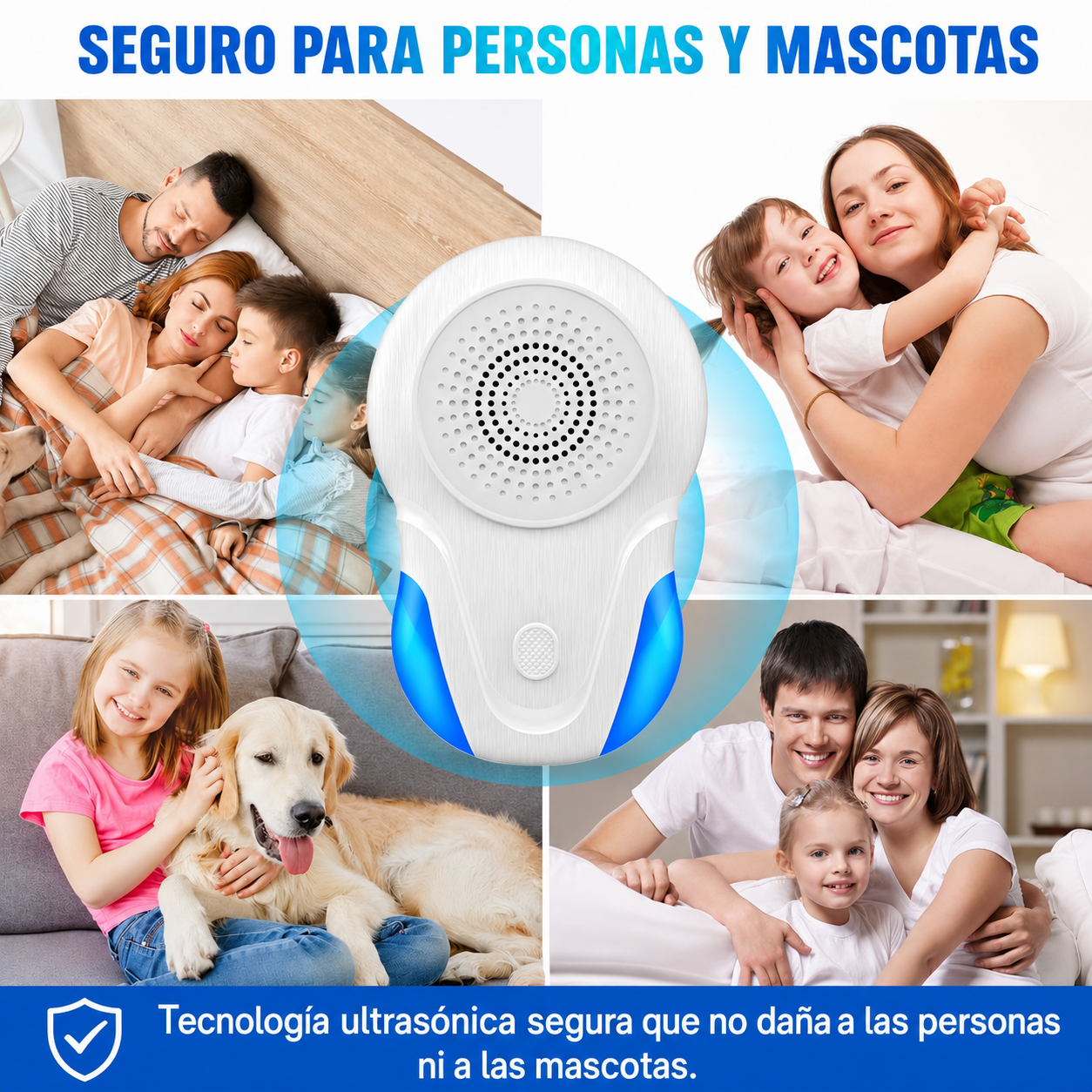 Repelente Eléctrico Ultrasónico Ratones/Insectos/Arañas: Proteja su hogar de roedores e insectos de forma limpia, continua y sin venenos peligrosos
