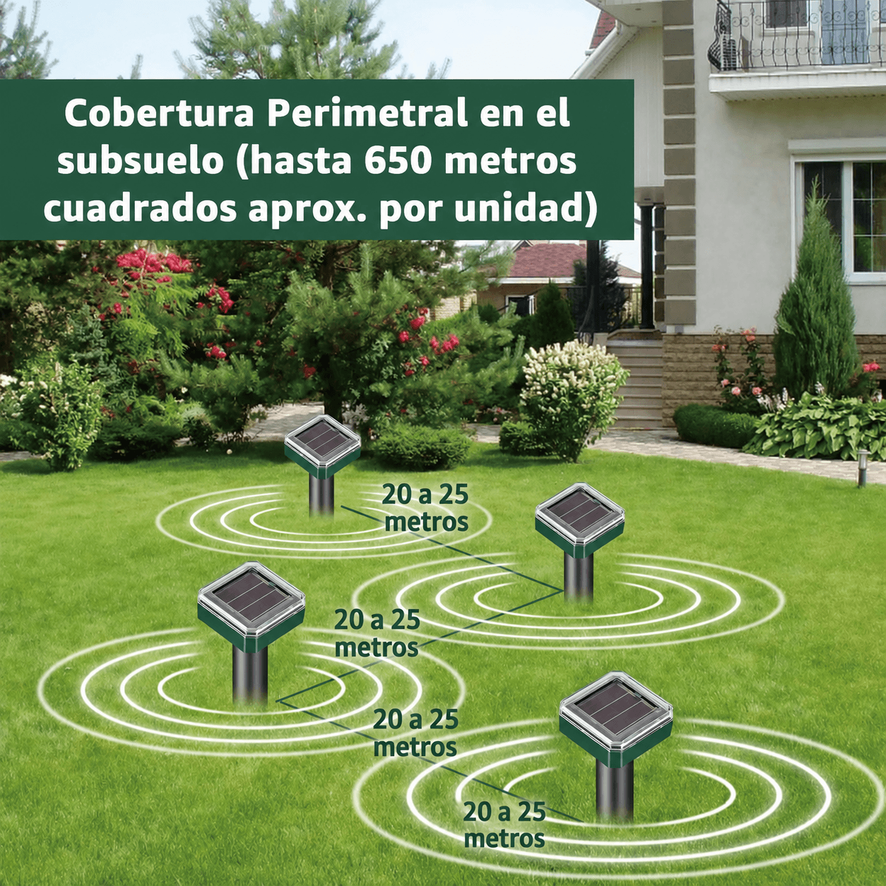 ESTACA SOLAR ULTRASÓNICA ANTI-PLAGAS
