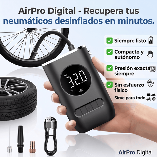 AirPro Digital - Recupera tus neumáticos desinflados en minutos